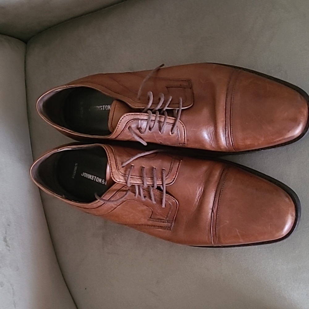 Johnston & Murphy Larsey # 20 1276 Tan, refined cap toe oxford, size 13 M